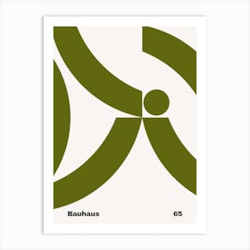 Geometric Bauhaus Poster Green 65 Art Print