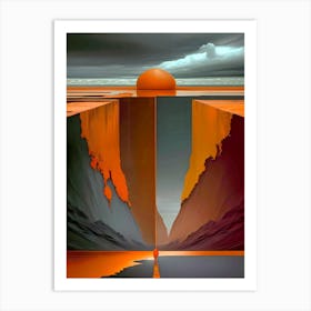 'Orange Rock' Art Print