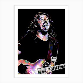 Dave Grohl Rock Music Legend in Colorful 2 Póster