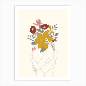 Colorful Blossom Hug Art Print