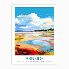 Arnside Aonb Print Area Of Outstanding Natural Beauty Art Arnside Knott Poster Cumbria Coastline Wall Decor Uk Nature Reserve Artwork 4 Art Print