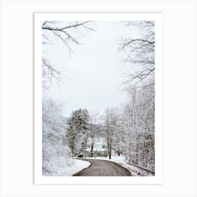 Upstate New York Snow IV on Film Art Print