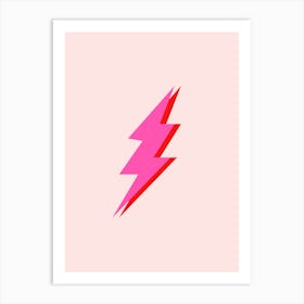 Thunderbolt (peach and pink tone) Art Print