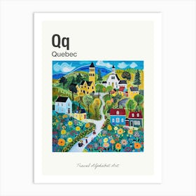 Kids Travel Alphabet  Quebec 3 Art Print