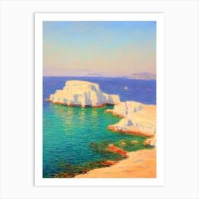 Kleftiko Beach Milos Greece Monet Style Art Print