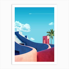 Santa Fe — Minimalistic travel posters, Boho travel art, aesthetic poster Art Print