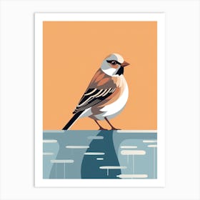 Bird Perched On A Ledge Art Print