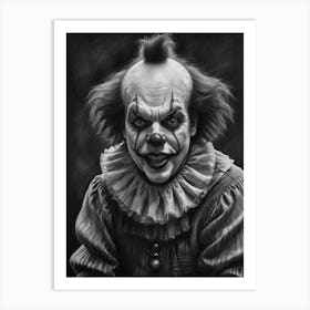 Wicked Whimsy Creepy Freaky Clown Art Print