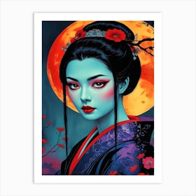 Geisha - Vivid Color Portrait Poster