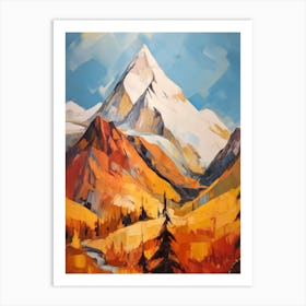 Mount Cook Usa 1 Mountain Painting Art Print