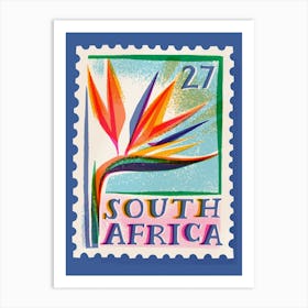 South Africa Postage Stamp Art Print