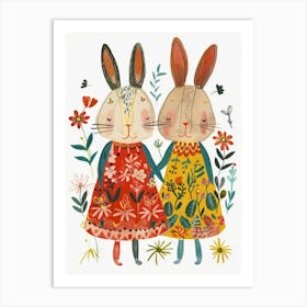 Bunny Friends Art Print