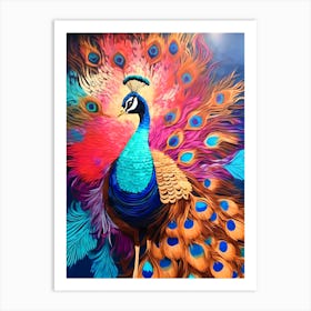 Peacock Beauty Art Print