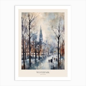 Winter City Park Poster Westerpark Amsterdam Netherlands 2 Art Print