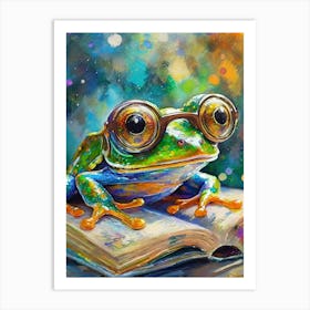 Frog With Glasses Art Print