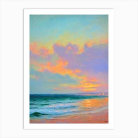 Ngapali Beach Myanmar Monet Style Art Print