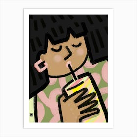 Groovy vibes and Lemonade Art Print