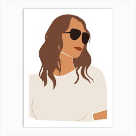 Woman In Sunglasses Art Print