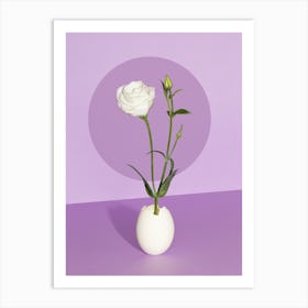 Purple Flower And Egg Art Print