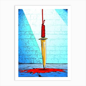 Knife With Blood On It 1 Art Print