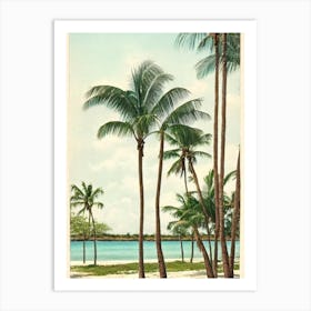 Flamingo Bay Aruba Vintage Art Print