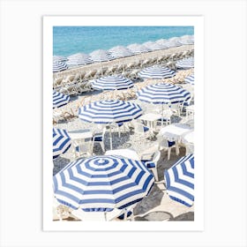 Riviera Beach Umbrellas Art Print