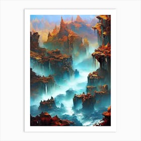 Fantasy Painting, Fantasy Art, Fantasy Painting, Fantasy Landscape, Fantasy Painting Art Print