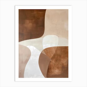 Neutral Flow Abstract Shapes Affiche