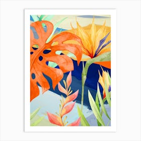 Abstract Art Tropical Garden 19 Art Print