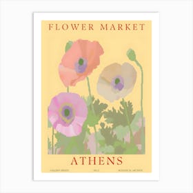 Flower Market Athens Art Print