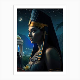 Cleopatra At Night - Diverse Art Illustration 69 Art Print