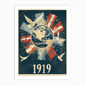 Aihrgdesign A Vintage International Peace Poster Celebrating Art Print