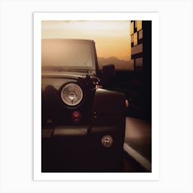 Jeep Wrangler Sunrise Art Print