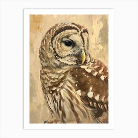 Barred Owl Painting 1 Art Print