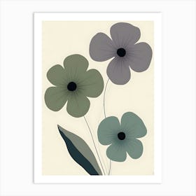 Three Flowers 3 Art Print