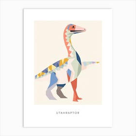 Nursery Dinosaur Art Utahraptor 2 Poster Art Print