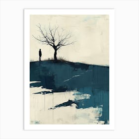 Lone Tree, Minimalism 4 Art Print