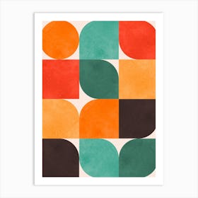 Colorful geometric shapes 5 Art Print