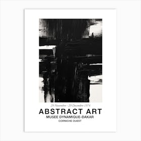 Black Brush Strokes Abstract 4 Exhibition Poster Art Print