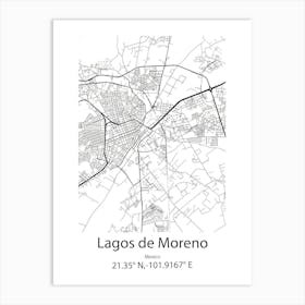 Lagos,Greece Minimalist Map Art Print