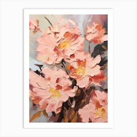 Fall Flower Painting Peony 1 Art Print