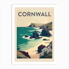 Cornwall Vintage Travel Poster Art Print