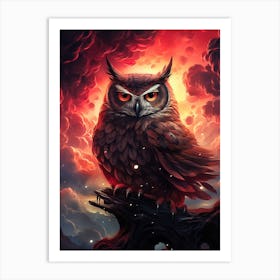 Owl In The Sky 1 Art Print