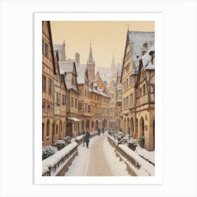 Old Town In Winter Art Print