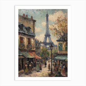 Eiffel Tower Paris France Pissarro Style 25 Art Print