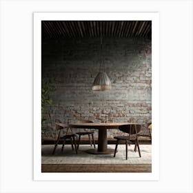 A Gritty Concrete Wall Set In An Aged Urban Environment Capturing The Rough Texture Of The Block Ca (1) Art Print