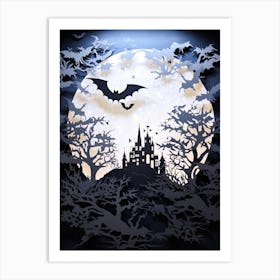 Majestic Bat Cave Silhouette 2 Art Print