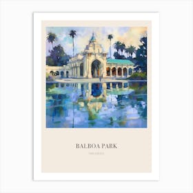 Balboa Park San Diego 6 Vintage Cezanne Inspired Poster Art Print