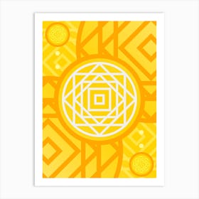 Geometric Glyph in Happy Yellow and Orange n.0002 Art Print