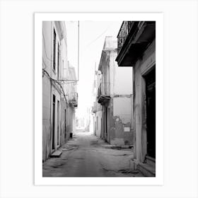 Siracusa, Italy, Black And White Photography 3 Art Print